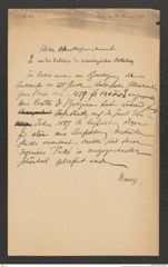 k.k. naturhistorisches Hofmuseum, Intendanzakten 1885-1896 (Hauer), Aktenzahl Z.63/1889, Seite 1